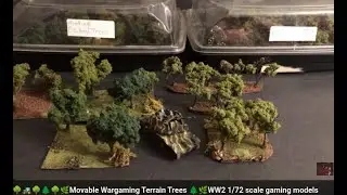 🌳🚜🌿 Movable Wargaming Terrain Orchard Trees 🌲🌿WW2 1/72 scale gaming models Nimrod tank diorama 🌱🚜🌳