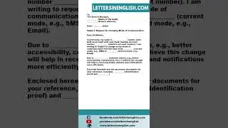 Request Letter to Bank for Changing Communication Mode