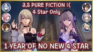 1 Year of No New 4 Star | 4 Star Only Pure Fiction 4 Attempt Showcase | Honkai Star Rail
