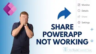 PowerApps - Sharing app issue, share panel does not open when clicking share