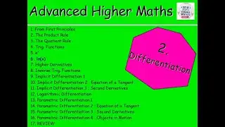 2.6 Differentiation 6 : ln(x) – Advanced Higher Maths Lessons @MrThomasMaths SQA {log base e of x}