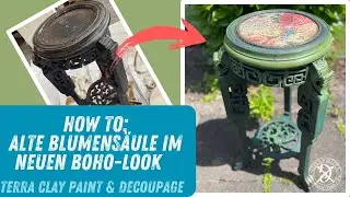 HOW TO: Alte Blumensäule im feschen Boho-Look mit Dixiebelle & WoodUbend 🪴