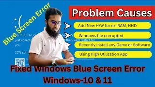 Your device ran into a problem and needs to restart-Windows 10/11/8 | Blue Screen Error- Fixed 100%.