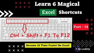 22- Most Useful Excel Shortcuts using CTRL + SHIFT + F1 To F12 | Accelerate Your Speed 🚅 | BeLookUp