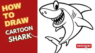 How To Draw A Cartoon Shark