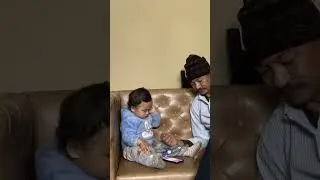 Baby instructing his Grandpa 😂 #baby