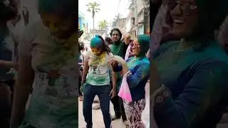 lets play Holi💙❤️💛🧡holir din  1St time dance korlam #viral #trending  #shorts #holi
