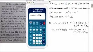 MonPlanMaths : Une année lumière représente la distance que parcourt la lumière - 4ème