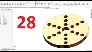 تمارين علي سوليدووركس 2024 || تمرين رقم 28- Solidworks Exercise 28