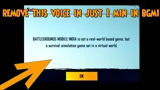 HOW TO REMOVE THE MATCH STARTUP NOTICE VOICE IN BGMI EASY TRICK
