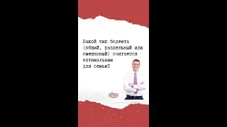 Какой тип бюджета (общий, раздельный или смешанный) считается оптимальным для семьи?