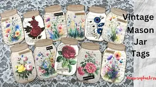 QUICK and EASY VINTAGE MASON JAR TAGS | NEW DIGITALS | 