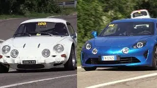 Alpine A110 New & Old - Hillclimb action & sound @ Vernasca Silver Flag 2018