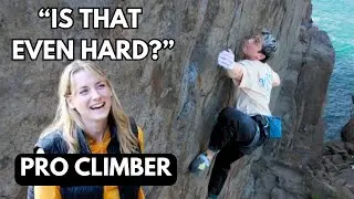 A 9a PRO CLIMBER showed up at my home crag ft. Matilda Söderlund