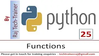 Python Tutorial - Part 25 - Functions | Python for Beginners | Learn Python