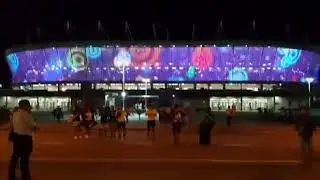 Стадион в Ростове вечером