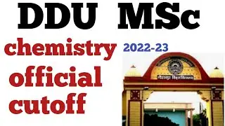 DDU msc chemistry official cutoff 2022 pg chemistry