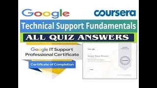 Technical Support Fundamentals | All Quiz Answers | Coursera | Google