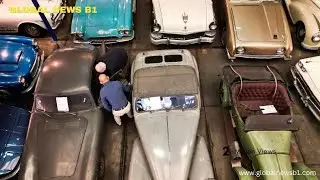 230 classic cars hidden for years by Dutchman up for auction  #shorts