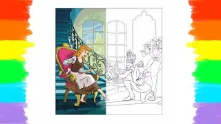 How to Color Cinderella 丨 Coloring Page 🎨👠