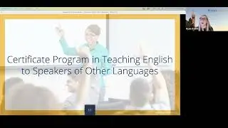 Certificate Program in Teaching English to Speakers of Other Languages Online Information Session