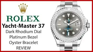 ▶Rolex Yacht-Master 37 Stainless Steel Rhodium Dial Platinum Bezel Oyster Bracelet - REVIEW 268622