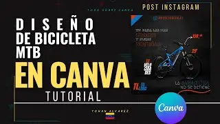 DISEÑO EN CANVA DE BICICLETAS CON PLANTILLA 🔥DE REGALO TOTALMENTE MODIFICABLE 100% | EN CANVA.