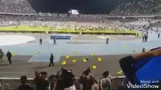 شاهد شغب الجمهو التطواني ليلة احتفال إتحاد طنجة باللقب