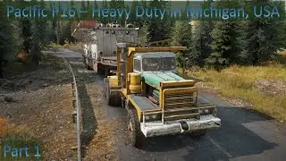 Snowrunner Pacific P16 Heavy Duty: from Drummond Island to Smithville Dam, Michigan (part 1)