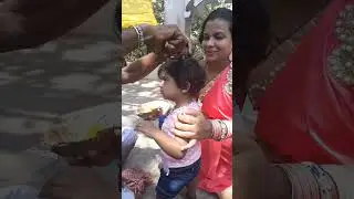 mundan || baby ko takla kr||birth hair loss || 
