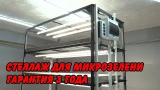 Профессиональная гидропонная установка для выращивания микрозелени с гарантией 3 года