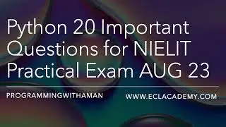 O level Practical Exam Important Questions Aug 23| Python Practical Exam Guide