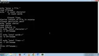 Shell script for file word, lines counting