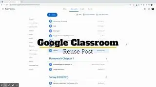 Google Classroom: Reuse Post