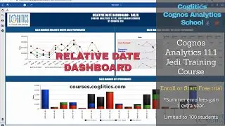 Cognos Data Analytics Training - Relative Dates Dashboard - YTD, MTD, Rolling 12 months