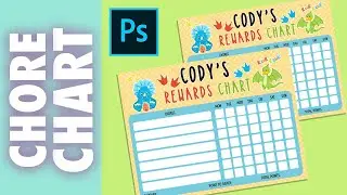 HOW TO DESIGN A CHORE CHART PRINTABLE IN PHOTOSHOP | BEGINNERS STEP BY STEP TUTORIAL