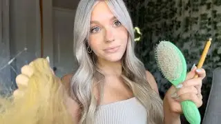 ASMR| Playing With Your Hair in The Back of Class (Hair Play, Cupped Whisper, Brushing)