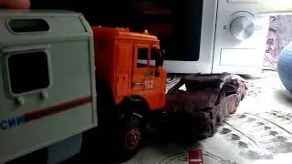 AUDI r8 Булкина из пластилина краш тест