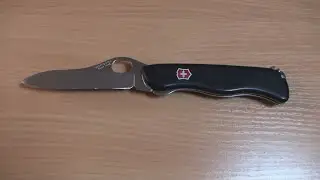 Викторинокс - заточка алмазами, полировка рубиновой керамикой с алмазной пастой.