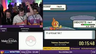 Pokémon Pearl Any% showcase from ESA Winter 2024 #ESAWinter24