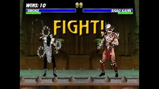 Ultimate Mortal Kombat 3 - Human Smoke (No Damage) (Very Hard/Master Ladder II)