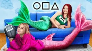 Русалка попала в игру в кальмара!
