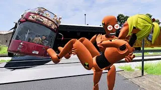 Dummy Decided to Work on Railway | BeamNG.Drive