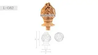 Wooden carved finials for newel post