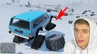 GTA 5 ЗИМА - ИСПЫТАНИЕ ГУСЕНИЦ НА ДЖИПАХ! УГАР! ВЕБКА!