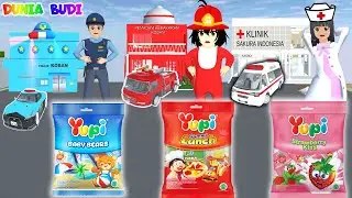 Yuta Mio Berburu Yupi Sesuai Warna Polisi🚓Dokter🚑Pemadam🚒| Sakura School Simulator