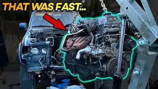 Removing My Land Cruiser's Engine - 80 Series Overland Build (FZJ80 / 1FZ-FE Rebuild)