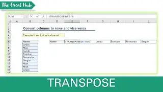 How To Convert Columns To Rows And Rows To Columns Using TRANSPOSE In Excel