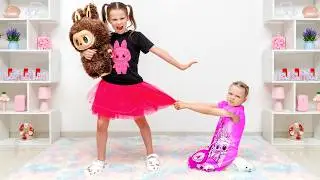 Let's Play with Labubu Dolls 🎀 | Dasha and Stephi Learn to Share!