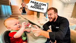FLAGREI MEU MARIDO DANDO COCA-COLA PRO NOSSO FILHO DE 9 MESES!! 😱😨